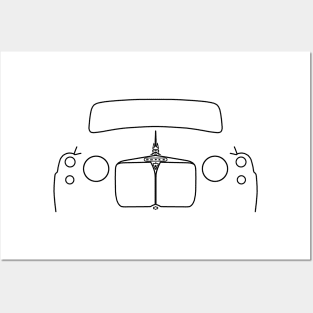 Rover P4 classic car outline graphic (black) Posters and Art